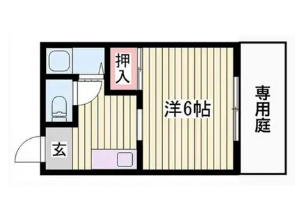 プティメゾンI(1K/1階)の間取り写真