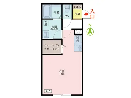 SOLITARIO(ワンルーム/2階)の間取り写真