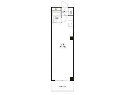 エルアルカサル渋谷(ワンルーム/1階)の間取り写真