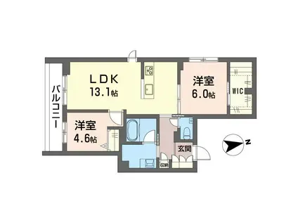 ルミナス中葛西(2LDK/2階)の間取り写真