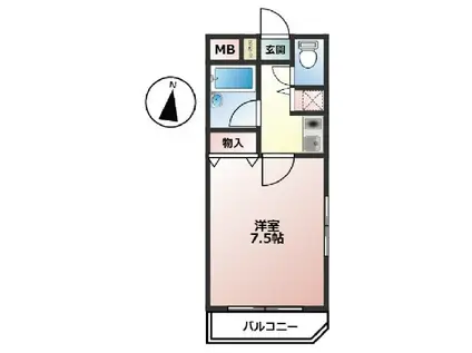 シェレナ六甲(1K/4階)の間取り写真