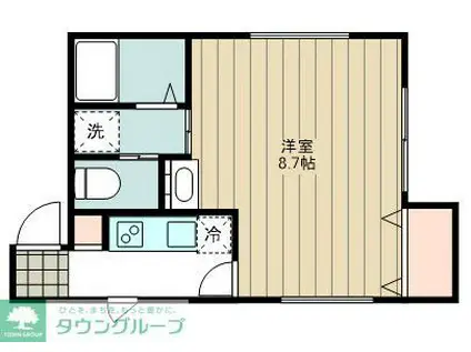 ALVER東高円寺(1K/2階)の間取り写真