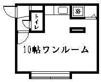 グランビア(ワンルーム/2階)の間取り写真