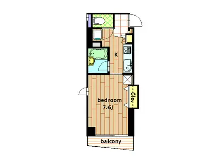 ドエル・GTO(1K/2階)の間取り写真