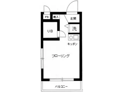 トーシンフェニックス西経堂(ワンルーム/3階)の間取り写真