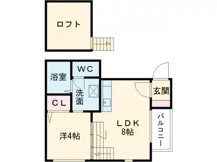 MORGAN(1LDK/1階)の間取り写真