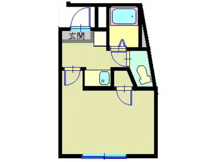 NYX下北沢(1K/3階)の間取り写真