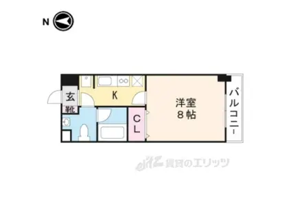 レジアス3(1K/9階)の間取り写真