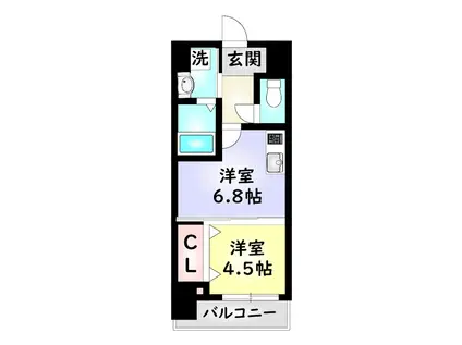 アルゴヴィラージュJONO(1DK/5階)の間取り写真