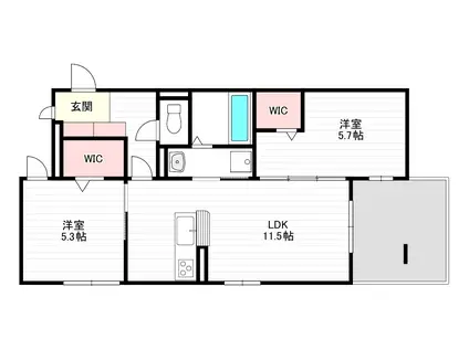 ナティ サウス(2LDK/3階)の間取り写真
