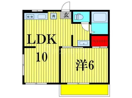 REZET北松戸(1LDK/3階)の間取り写真