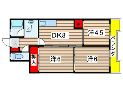 森下ビル(3DK/3階)の間取り写真