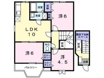 ラフレシールB(3LDK/2階)の間取り写真