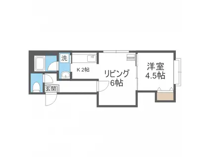 メゾンド澄川(1LDK/3階)の間取り写真