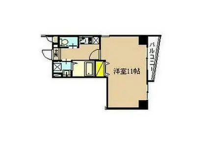 カレント北川(1K/2階)の間取り写真