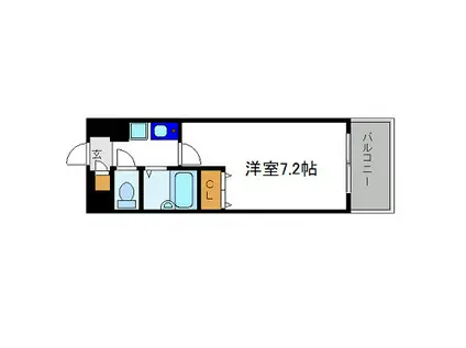 エスリード三宮(1K/3階)の間取り写真