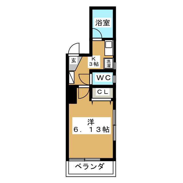 大安ビル(1K/3階)の間取り写真