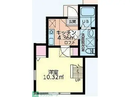 シグナス横浜(1K/1階)の間取り写真