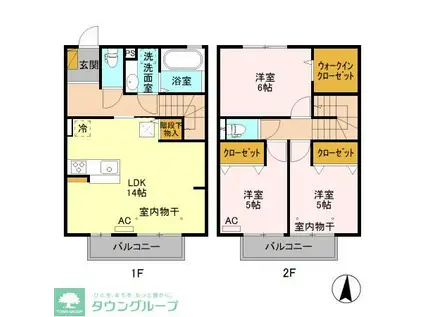 プリマヴィスタプリマガーデン プリマヴィスタ(3LDK/2階)の間取り写真