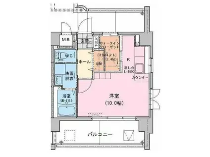 MIRAIO TERACCE(ワンルーム/5階)の間取り写真