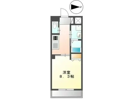 サンアベニュー(1K/3階)の間取り写真