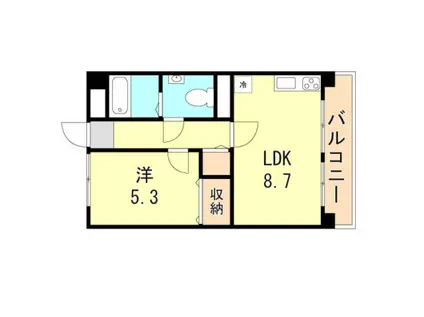 ソフィア朝霧(1LDK/5階)の間取り写真