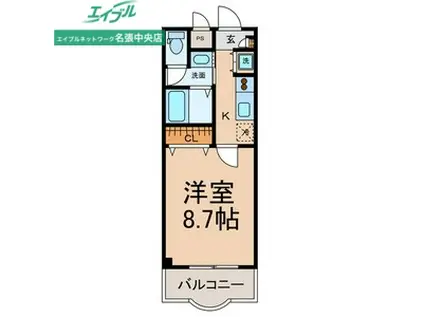 メルヴェーユ(1K/2階)の間取り写真