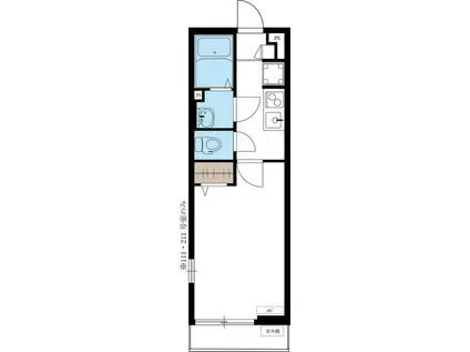 リブリ・ラウンドハイツ西生田(1K/1階)の間取り写真