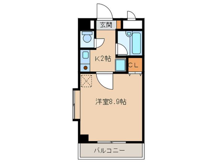 エクセレント(1K/3階)の間取り写真
