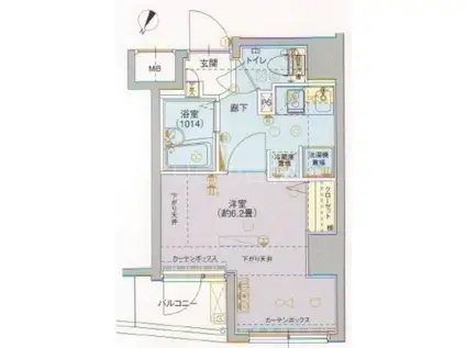 ヴェルト川崎(1K/4階)の間取り写真