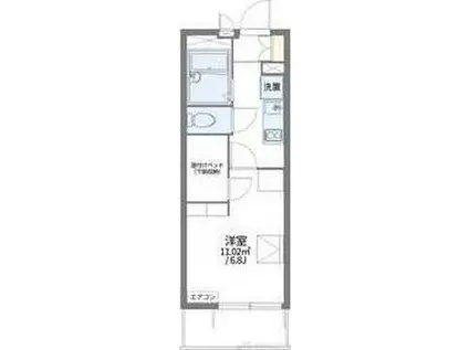 レオパレス吉川(1K/3階)の間取り写真