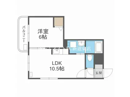 ウイングパーク(1LDK/3階)の間取り写真