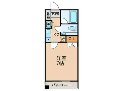 サルヴァトーレ大橋(1K/9階)の間取り写真