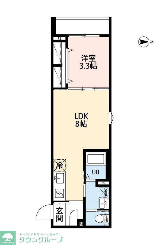 ROBOT HOME 西大宮III(1LDK/1階)の間取り写真