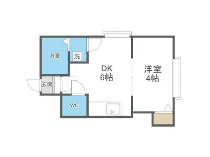 LEON II(1DK/3階)の間取り写真