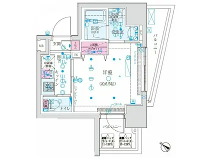 クレイシア巣鴨駅前(1K/2階)の間取り写真