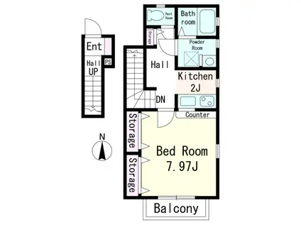 スフィアコート(1K/1階)の間取り写真