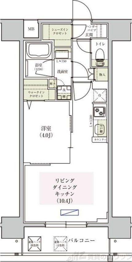 アーバネックス東梅田(1LDK/7階)の間取り写真