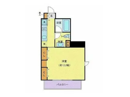 ニューシティアパートメンツ亀戸(1K/4階)の間取り写真