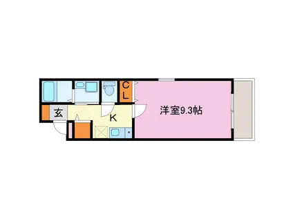 STUDIO 1003(1K/2階)の間取り写真