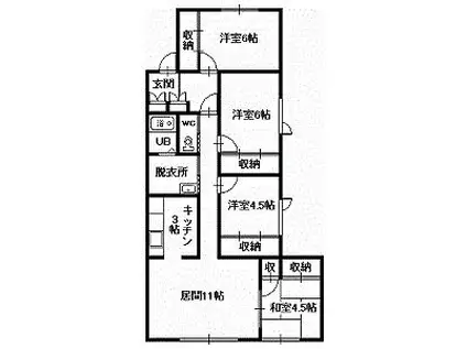 ノース・ビー2.7(4LDK/2階)の間取り写真