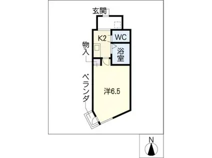 サンパーク丸の内(1K/12階)の間取り写真