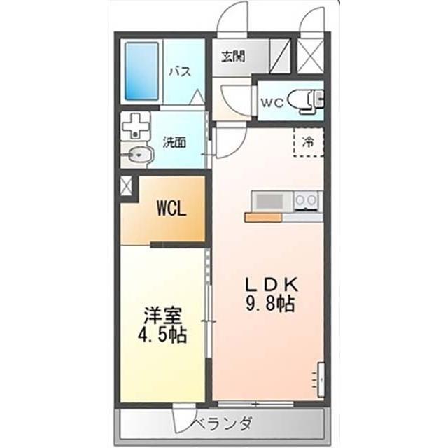 IRIE LIFE II(1LDK/1階)の間取り写真