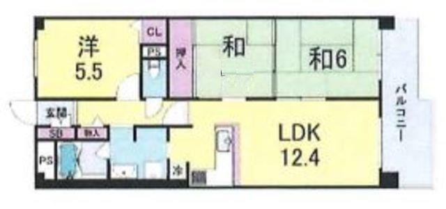 コープ野村高取台(3LDK/9階)の間取り写真