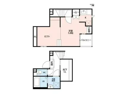 CB鳥栖グレーデ(1K/1階)の間取り写真