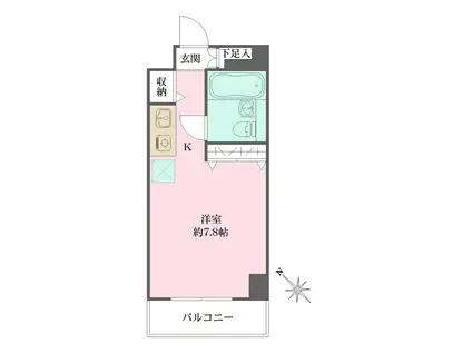 サイプレス北新宿(ワンルーム/6階)の間取り写真