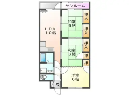 キャロットハウスNO3(3LDK/1階)の間取り写真