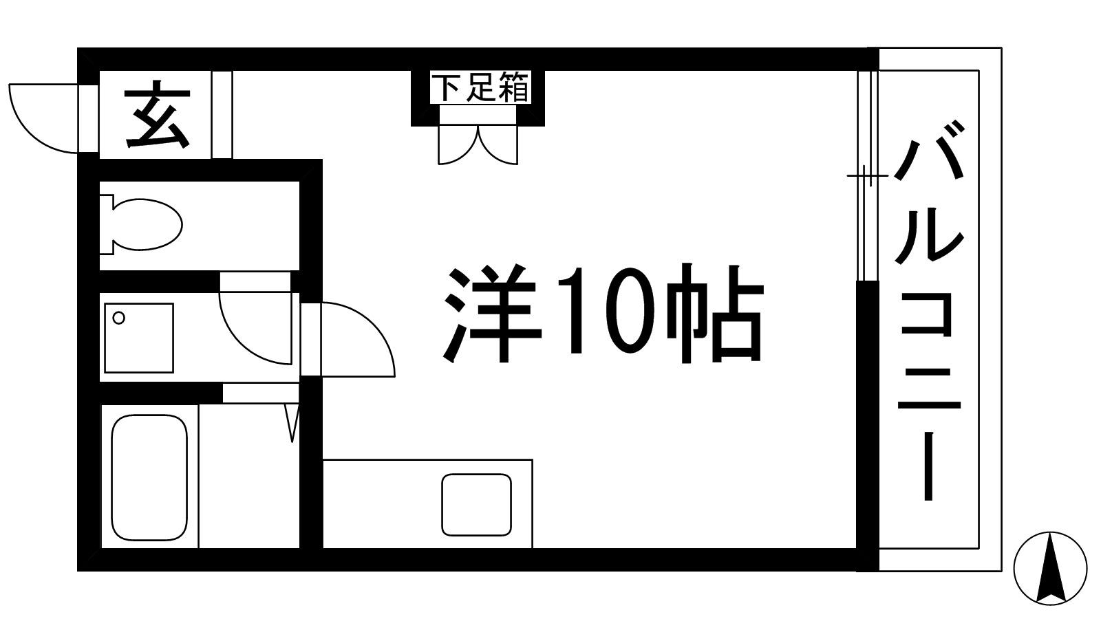 谷内ビル(ワンルーム/2階)の間取り写真