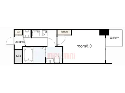 セレニテ神戸ミラク(1K/9階)の間取り写真