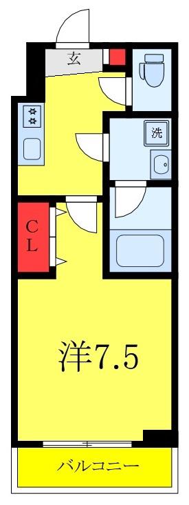 クレヴィスタ常盤台(1K/4階)の間取り写真